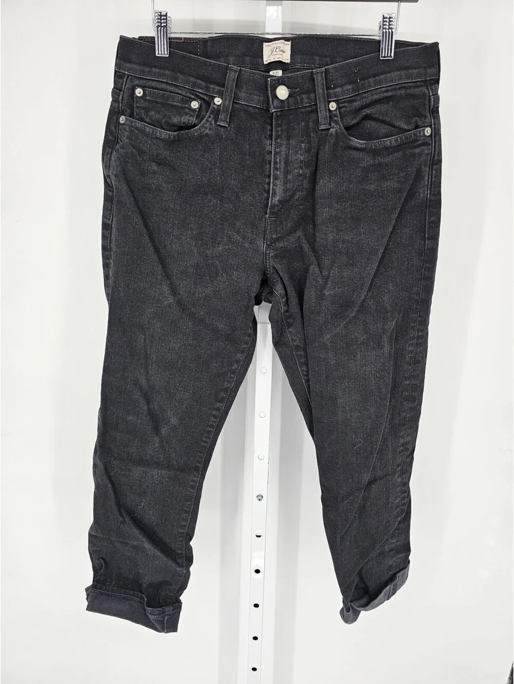 J Crew Mens Sz 31x30 Slim Leg Mid Riser Jeans Gray Black